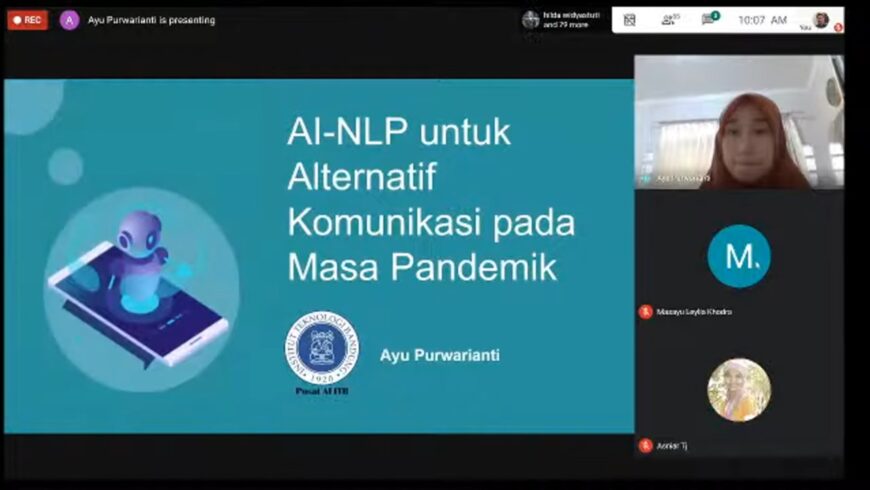 Dr. Ayu Memaparkan Pengembangan COVID-19 Social Media Monitoring dan Chatbot Triase untuk Rumah Sakit