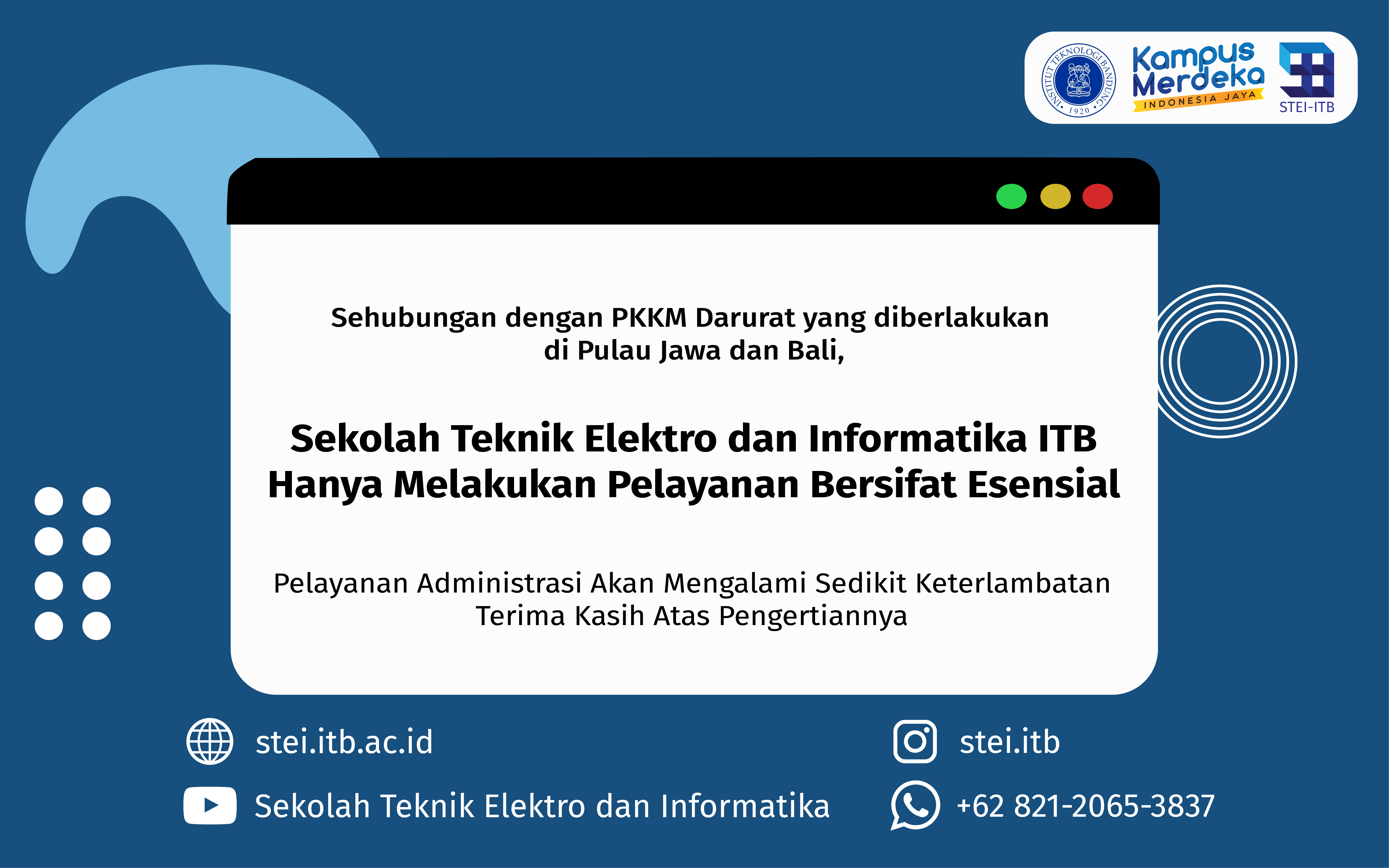 Pembatasan Pelayanan Selama PPKM Darurat Jawa-Bali