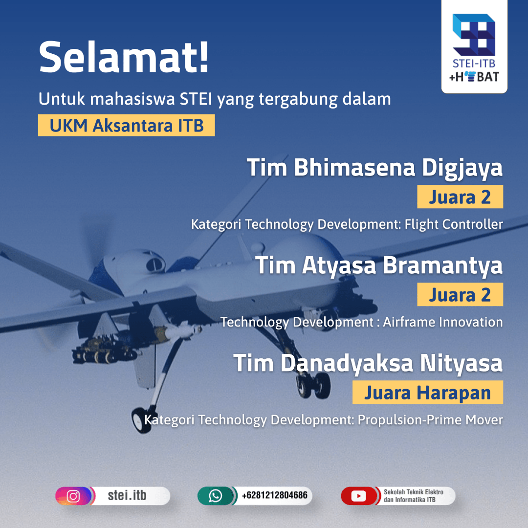 Tim Aksantara ITB Meraih Empat Gelar Juara dalam Kontes Robot Terbang Indonesia 2021