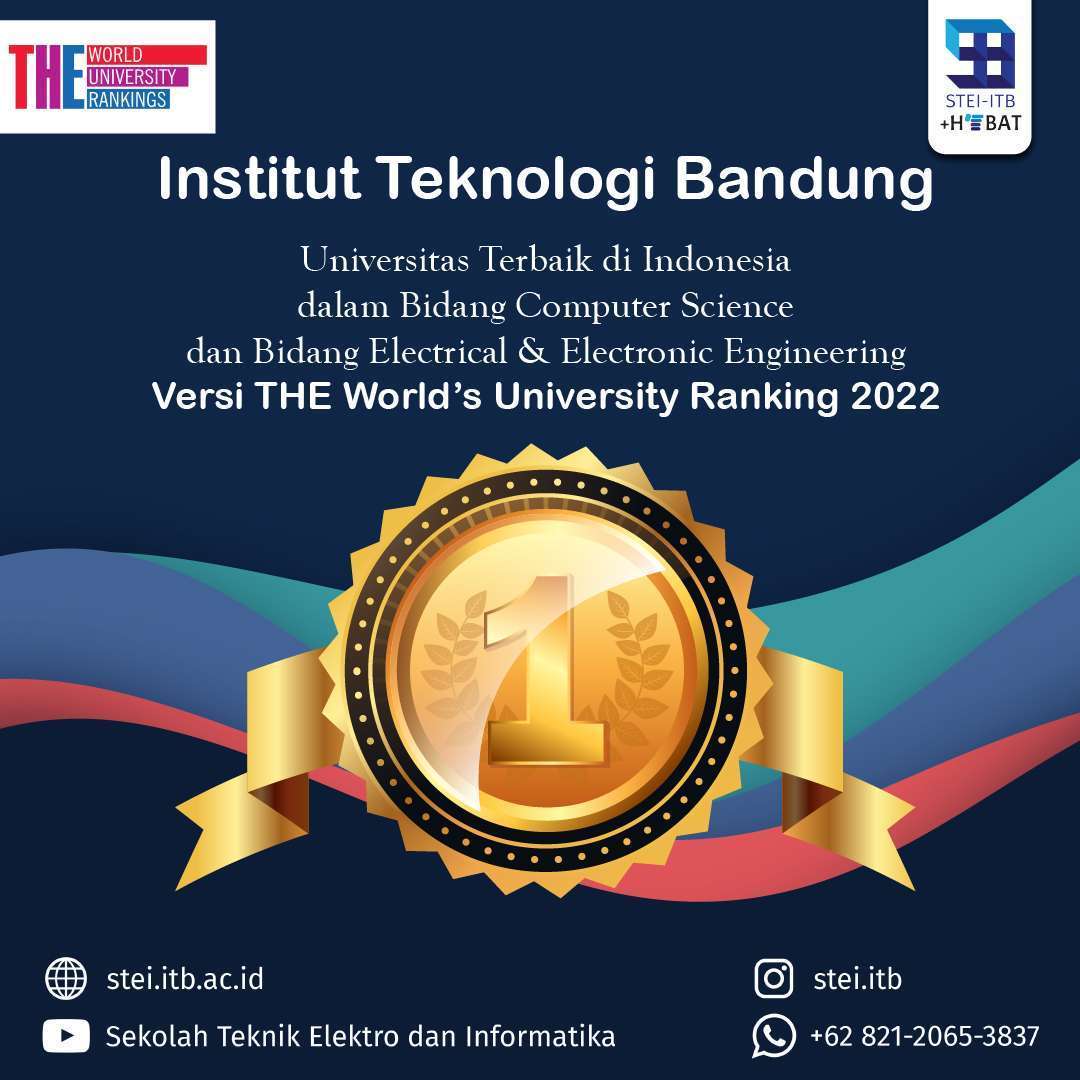 ITB Meraih Peringkat Pertama Perguruan Tinggi bidang Computer Science serta Electrical & Electronic Engineering di Indonesia versi THE World University Ranking