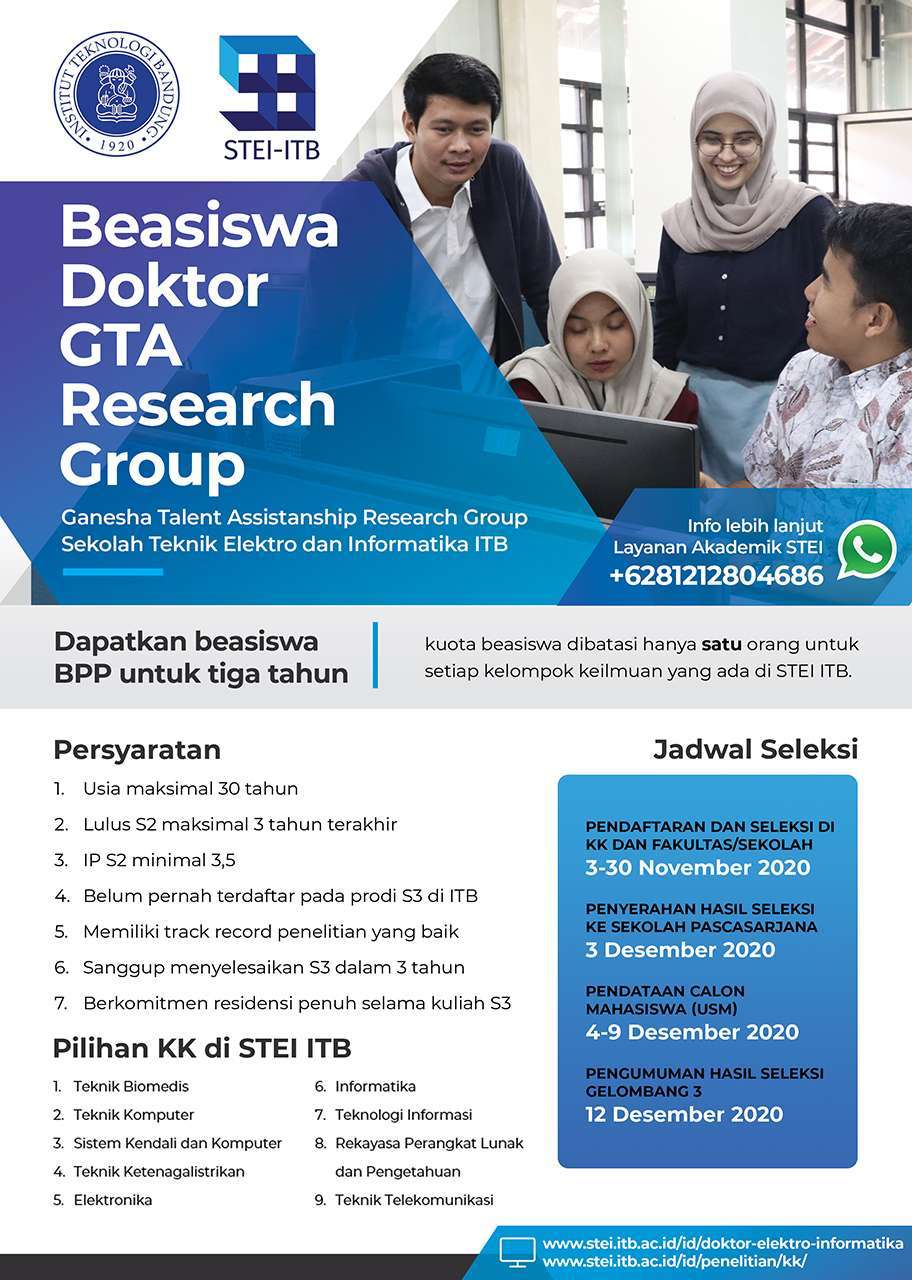 Beasiswa GTA-RG Untuk Mahasiswa Program Doktor
