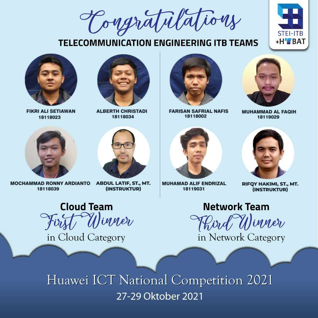 Tim ITB Meraih Dua Gelar Juara dalam Huawei ICT Competition National Level 2021 Indonesia