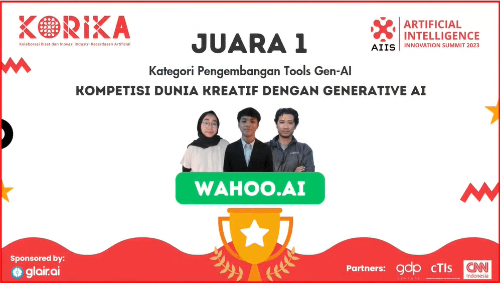 Tim Mahasiswa STEI ITB “Wahoo.ai” Raih Posisi Puncak sebagai Juara 1 Kompetisi Generative AI dengan Aplikasi Revolusioner “Gemma Kata”