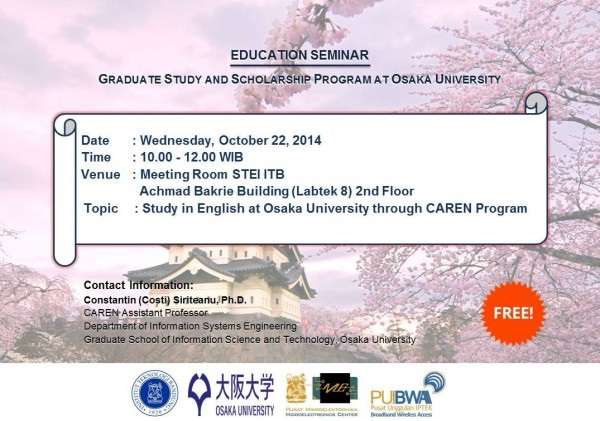 Study and Scholarship Program at Osaka University, Japan