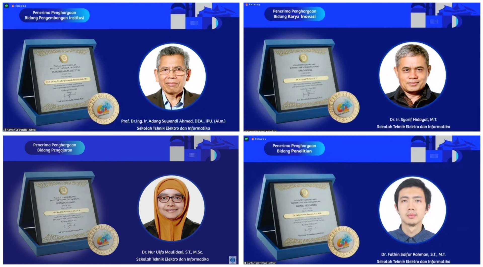 4 Dosen STEI Mendapatkan Penghargaan Dalam Peringatan Dies Natalis ITB ke-62