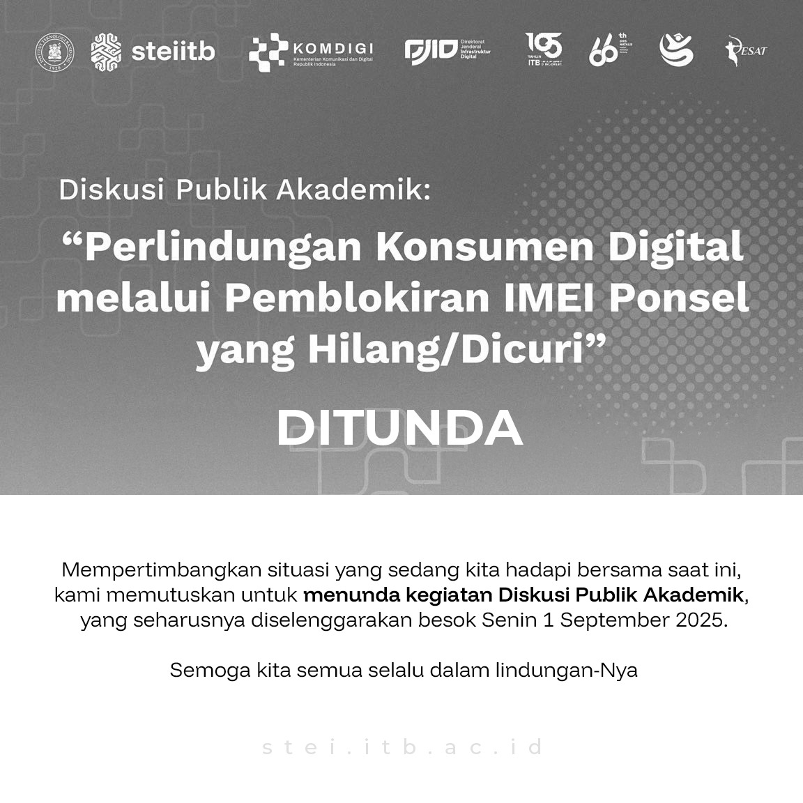 Penundaan Acara KOMDIGI