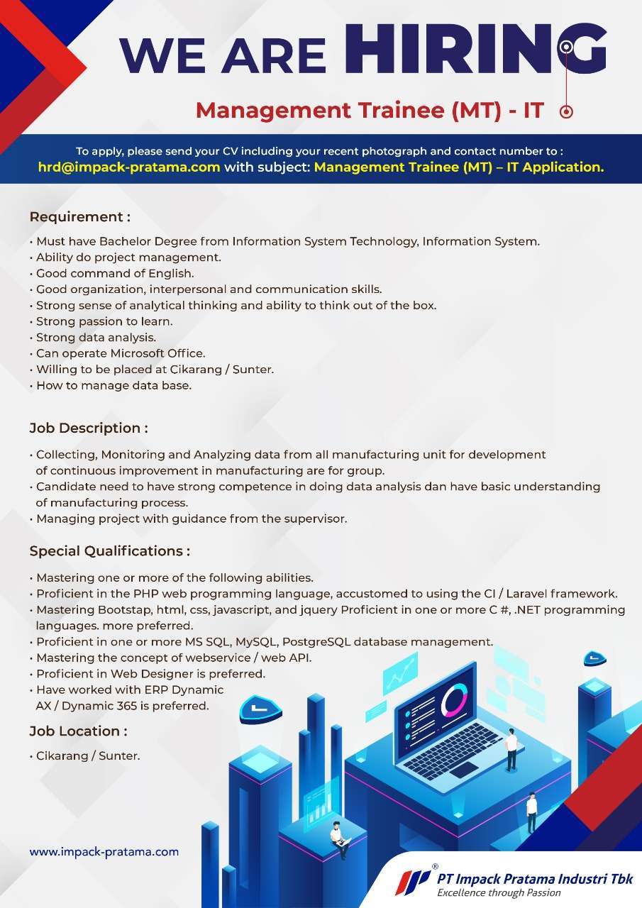 Lowongan Kerja Management Trainee – Impack Pratama