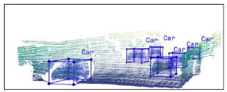Gambar 8. Contoh hasil deteksi objek 3D menggunakan LiDAR