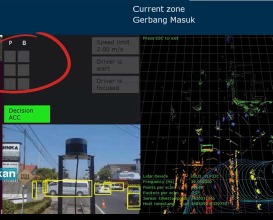 Gambar 13. Tampilan antarmuka pada saat pengujian sistem fully autonomous