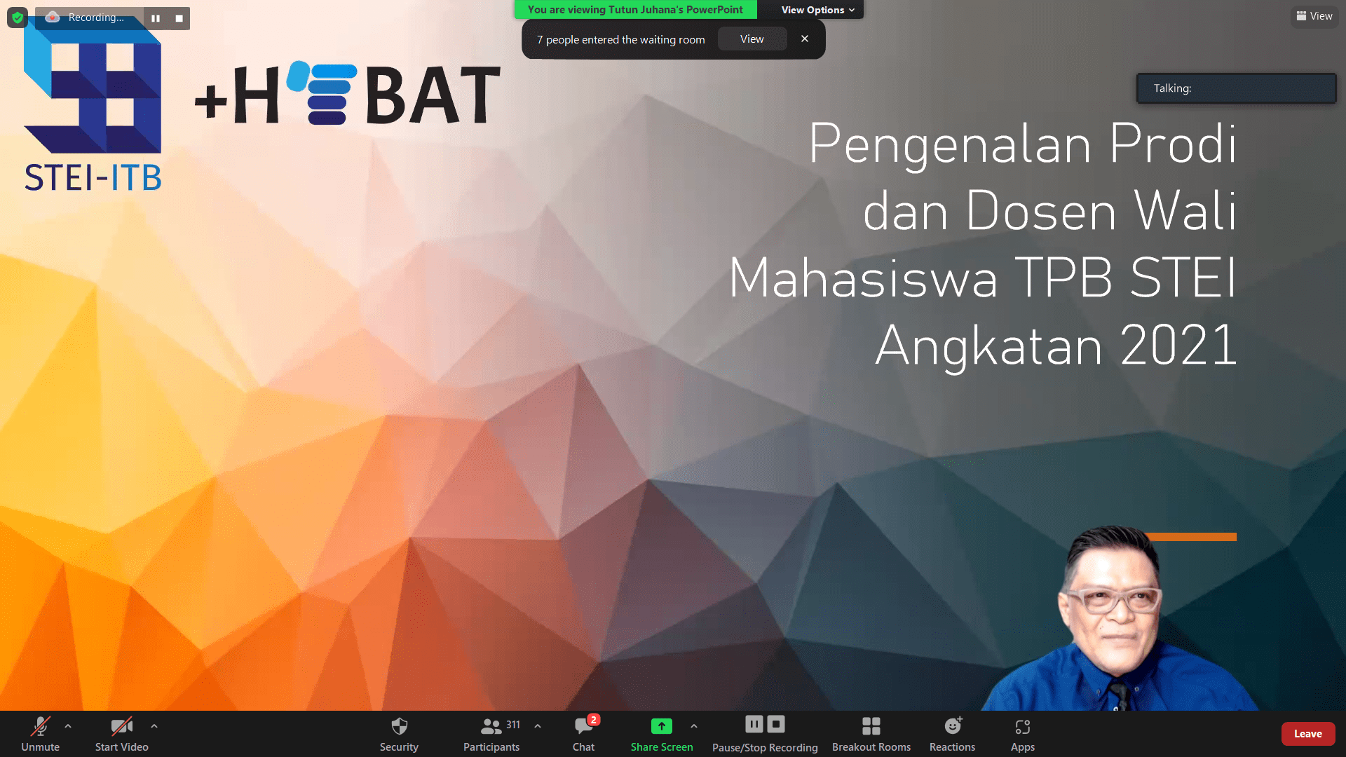 STEI ITB Mengadakan Pengenalan Program Studi Tahap 1 Untuk TPB STEI ITB 2021