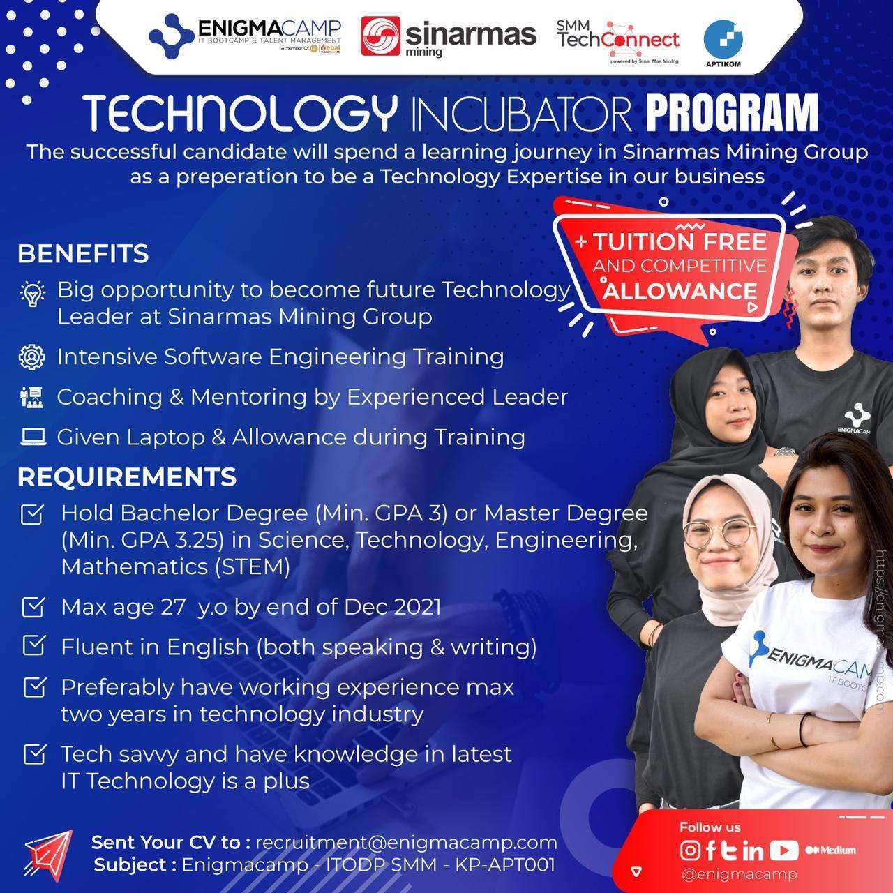 Technology Incubator Program: EnigmaCamp X Sinarmas Mining