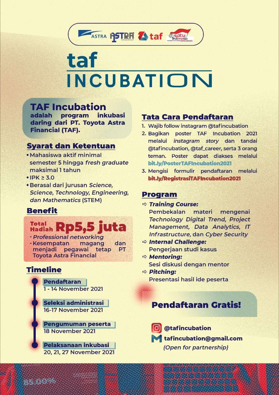 TAF Incubation 2021 dibawah PT Toyota Astra Financial