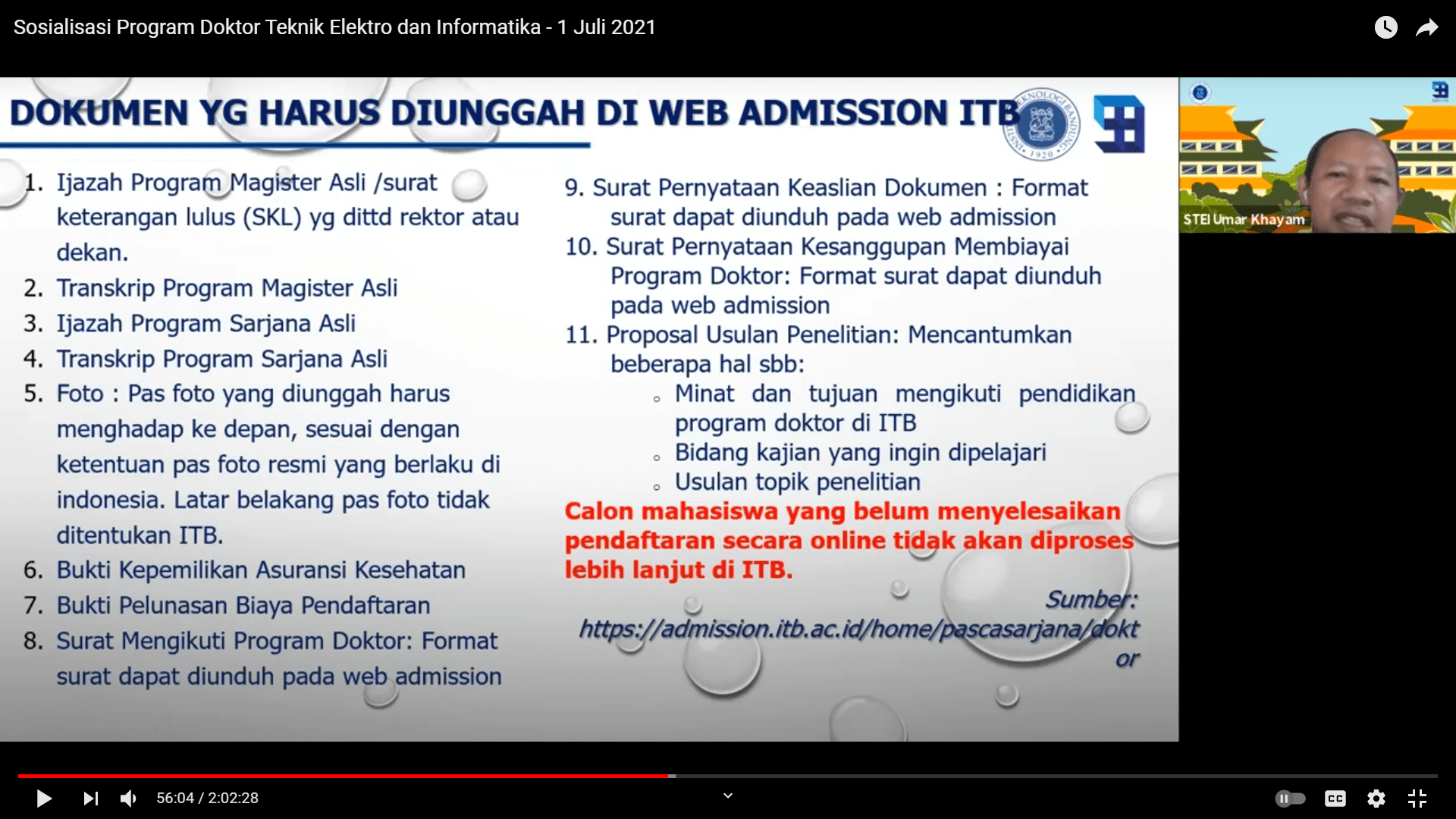 Sosialisasi Program Doktor Teknik Elektro dan Informatika STEI ITB