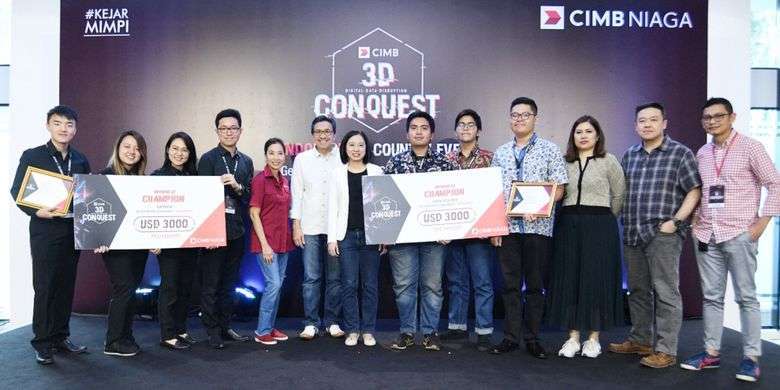 Dua tim dari STEI ITB Meraih Gelar dalam CIMB 3D Conquest In Country Hackathon – Indonesia