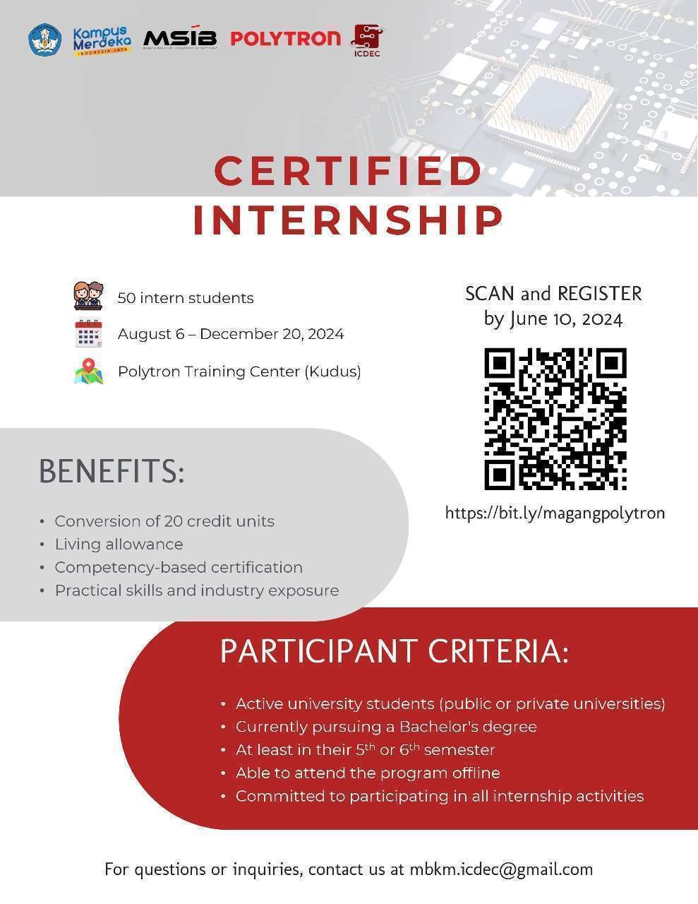 Polytron Indonesia IC Design Engineer Internship Program STEI