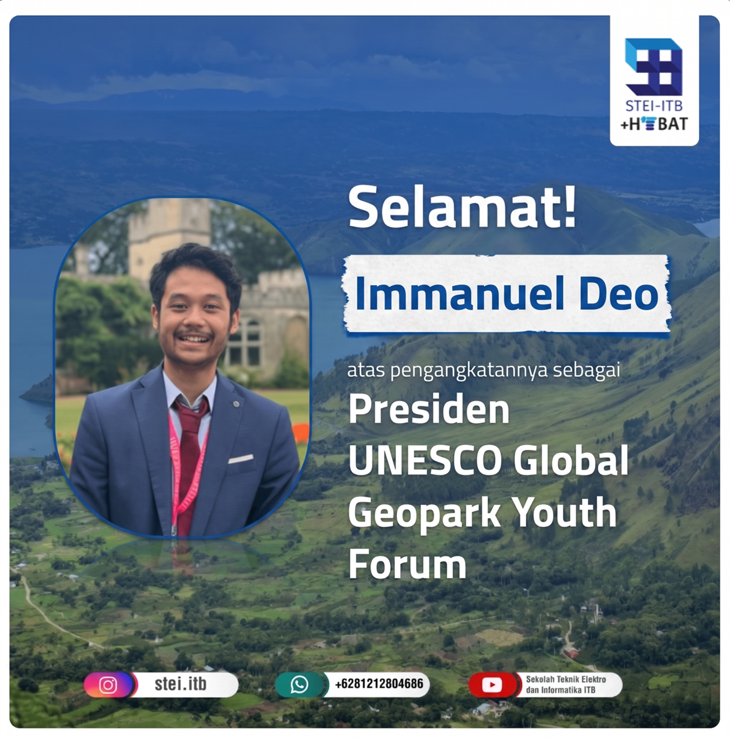 STEI Alumni Chosen as Chairman of Unesco Global Geopark Youth Forum