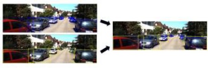 Gambar 9. Ilustrasi proyeksi hasil deteksi objek 3D ke bidang gambar